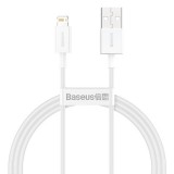 Laidas USB - iPhone (lightning 8pin) 2.4A 0.25m baltas (white) Baseus CALYS-A02